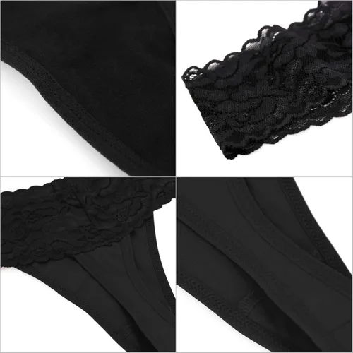 Miniatura 3 de Jo & Bette Paquete de 6 o 12 unidades de ropa interior de algodón para mujer, conjunto de lencería suave y sexy