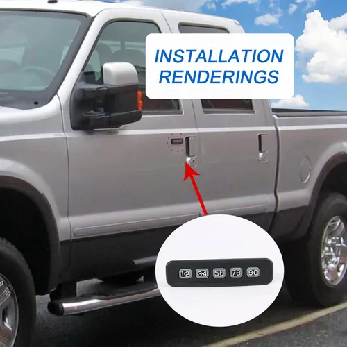 Miniatura 6 de DICMIC Teclado de entrada sin llave para puerta compatible con Ford F250 F350 F450 F550 Super Duty 2004-2010 Ford Escape 2005-2012 Mercury Mariner