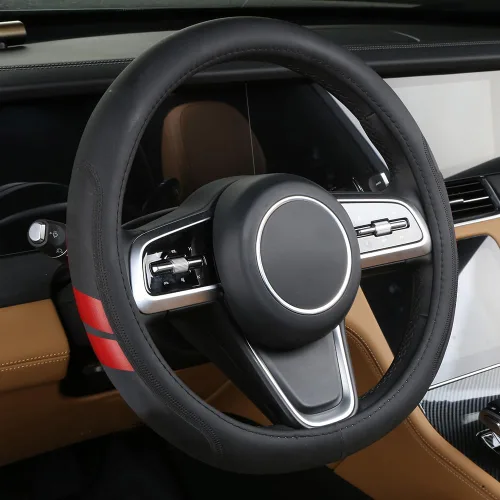 Miniatura 2 de Funda de cuero de microfibra para volante compatible con Dodge Challenger Charger Durango Avenger Ram