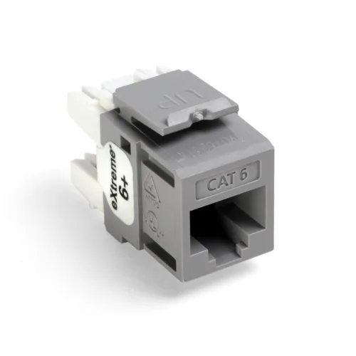 Miniatura 18 de Leviton Extreme 6+ QuickPort Connector, CAT 6, paquete de 150, 61110-JW6, blanco
