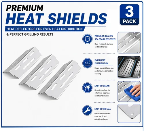 Miniatura 3 de Deflectores de calor para parrilla Weber Genesis II 300/LX 300, GS4 Genesis ii E-310 ii E-315 ii E/S335 ii se-335 (acero inoxidable 304, ES/410 x 3)