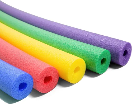 Big Joe Paquete de 18 Fideos de Natación Fideos de Piscina, Rojo, Azul, Verde, Morado, Amarillo, Espuma, 4.5 pies, 55"L x 3.25"W x 3.25"H cada uno