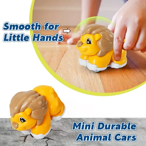 Miniatura 7 de Kiddiworld Juguetes de coche de animales para niños de 1 año: Mini camiones con tapete de juego/caja de almacenamiento para niños pequeños de 1 a 2