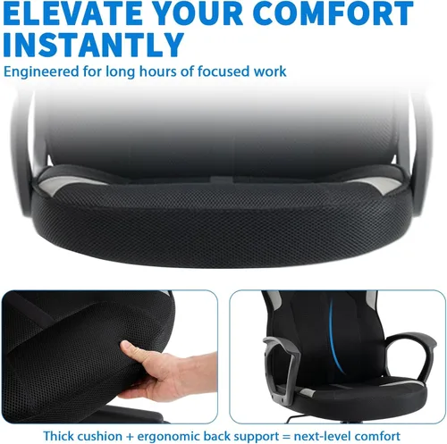 Miniatura 7 de Vigosit Silla ergonómica de malla para juegos de 330 libras, silla de computadora de oficina con respaldo alto transpirable con soporte lumbar