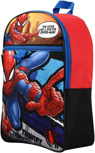 Miniatura 7 de Marvel Spiderman - Juego de mochila juvenil de 2 y 6 piezas, Azul, Tamaño único, Spider-man - Juego de mochila de 6 piezas (niño pequeñoniño grande)