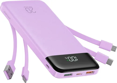 Miniatura 12 de Charmast - Cargador portátil de 20000 mAh con cables incorporados, banco de energía de 22.5W para viajes, cargador rápido, paquete de batería
