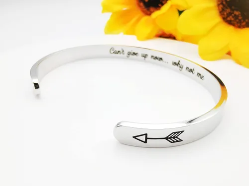 Miniatura 320 de Pulseras inspiradoras para mujer, joyería de acero inoxidable, con refranes, pulsera motivacional con mensaje oculto, pulseras grabadas para mejor