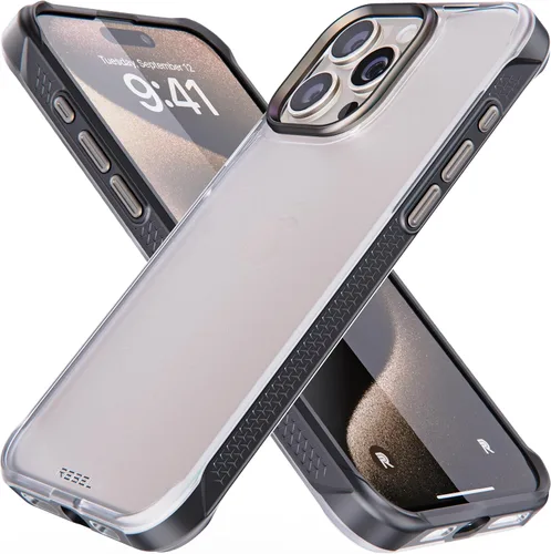 Miniatura 29 de Phone REBEL - Funda transparente para iPhone 14 Plus [Serie esmerilada Gen-4], textura mate translúcida, no se pone amarilla, protectores a prueba