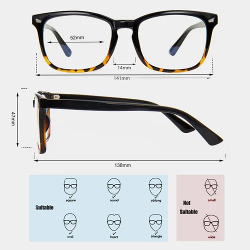 Miniatura 3 de MAXJULI Lentes de bloqueo de luz azul, para lectura de computadora/juegos/TV/teléfonos para mujeres y hombres 6001, Negro (black/Leopard), Estándar