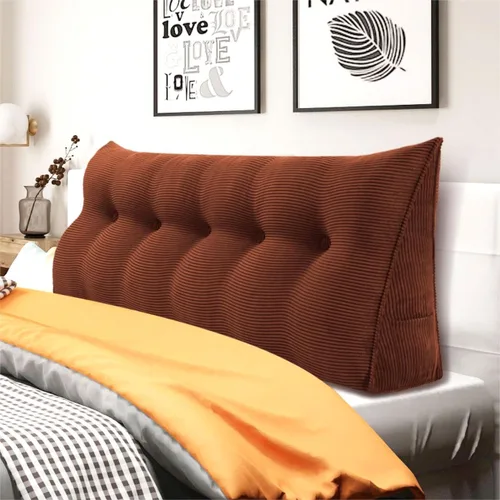 Miniatura 40 de Almohada de cuña gruesa de 14 libras tamaño King para cabecero, posicionador de cuerpo, almohada de lectura triangular para sentarse en la cama