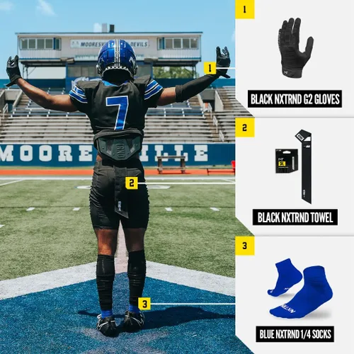 Miniatura 5 de Nxtrnd Streamer Toalla de Fútbol Americano, Toalla Deportiva Delgada, Seca las Manos y Accesorios de Fútbol Americano (Negro)