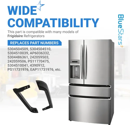 Miniatura 5 de BlueStars 5304506471 Manija de puerta de refrigerador (juego de 2 paquetes) – Reemplaza 5304486361 5304504509 5304504510 5304510039 242059503