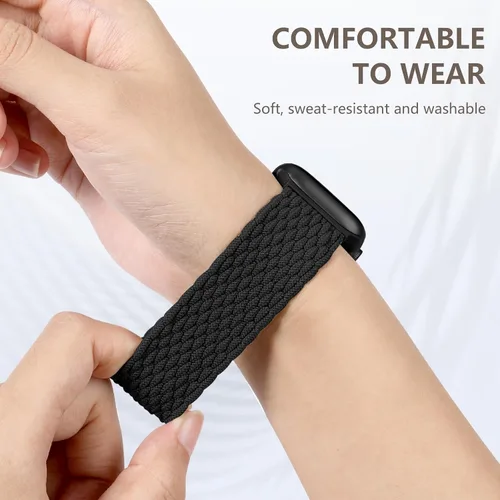 Miniatura 4 de Zedoli Correas trenzadas Solo Loop para Apple Watch Band de 1.496 pulgadas, 1.575 pulgadas, 1.614 pulgadas, 1.654 pulgadas, 1.732 pulgadas, 1.772