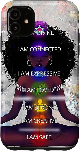 Miniatura 8 de Black Women Chakra Connected Expressive Strong Curly Hair Case for iPhone 17