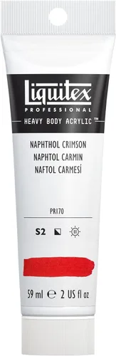 Liquitex Pintura acrílica profesional de alto espesor, tubo de 2 onzas (59 ml), rojo carmesí (Naphthol Crimson)
