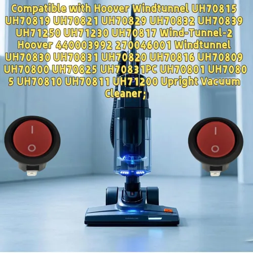 Miniatura 4 de Paquete de 3 interruptores de encendido y apagado 440003992 270046001 compatibles con Hoover Windtunnel UH70815 UH70819 UH70821 UH70829 UH70832