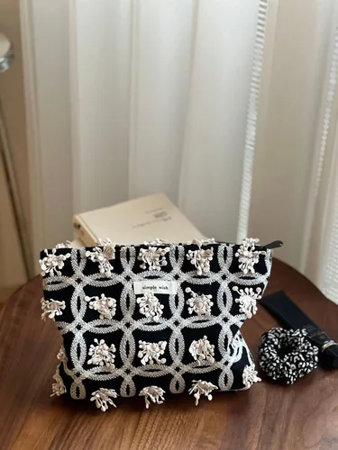 Miniatura 9 de Sminra Bolsa de Maquillaje Bolsa de Cosméticos Bolsa de Aseo de Lona Preppy para Mujeres Linda Bolsa con Cremallera Organizador Accesorios de Viaje