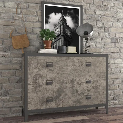 Miniatura 5 de JSEVEM Papel tapiz de hormigón marrón claro gris grueso de 16"×118" pulgadas, despegar y pegar, papel de contacto de hormigón gris topo industrial