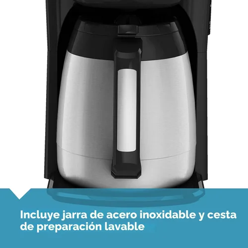 Miniatura 5 de BLACK+DECKER Cafetera térmica de 12 tazas, negro/plata, CM2035B