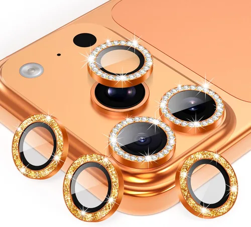 Miniatura 72 de AGVEE Paquete de 6 protectores de lente de cámara para iPhone 14 Pro de 6.1 pulgadas/14 Pro Max de 6.7 pulgadas, con diamantes brillantes y anillo