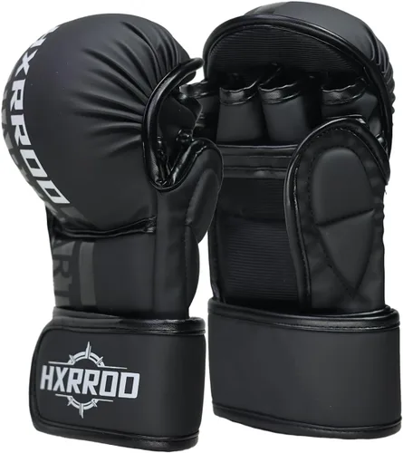 Guantes MMA Sparring Grappling, guantes de kickboxing, guantes híbridos de palma abierta para artes marciales, peso ligero para artes marciales,