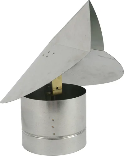 Miniatura 6 de FAMCO Tapa de chimenea direccional de viento (acero galvanizado, 5 pulgadas)