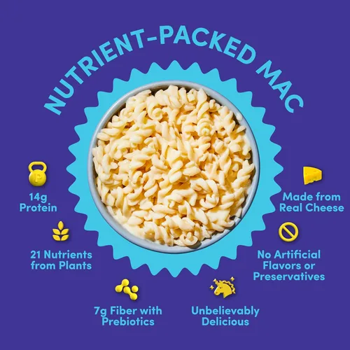 Miniatura 3 de Goodles Twist My Parm Asiago y parmesano con espirales, lleno de nutrientes con queso real, fibra, proteínas, prebióticos, plantas y verduras, sin