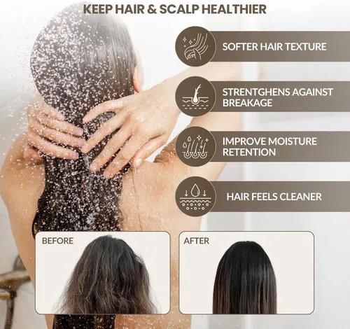 Miniatura 7 de Cabezal de ducha filtrado: filtro de ducha de alta presión para agua dura, mejora la salud del cabello y la piel, minimiza la pérdida de cabello