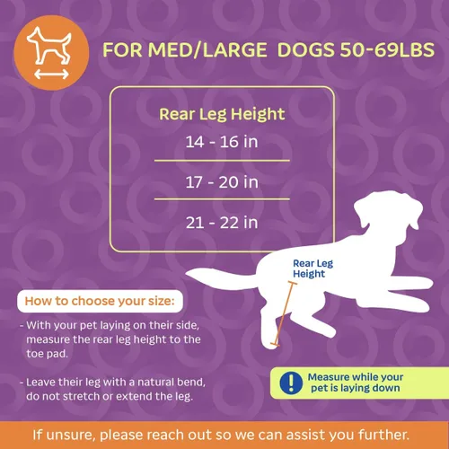 Miniatura 2 de Walkin' Wheels Silla de ruedas para perros, para perros medianos y grandes, de 50 a 69 libras, aprobada por veterinarios, silla de ruedas para Azul