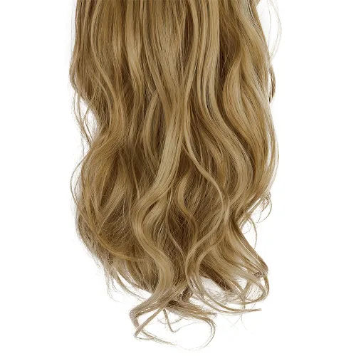 Miniatura 4 de OMGREAT Extensiones de cabello con clip, 4 piezas de 20 pulgadas, rizado de cabeza completa, extensiones de cabello sintético ondulado para mujer