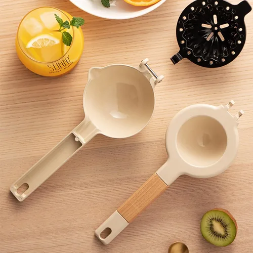 Miniatura 5 de Exprimidor de cítricos, Exprimidor manual de metal Exprimidor de limón con mango de madera, Exprimidor de cítricos de mano Herramienta de cocina