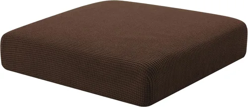 Miniatura 31 de Hokway Fundas de cojín elásticas para sofá Fundas de cojín para sofá Fundas de cojín de asiento de sofá Funda protectora de cojín(Chocolate, Mediano)