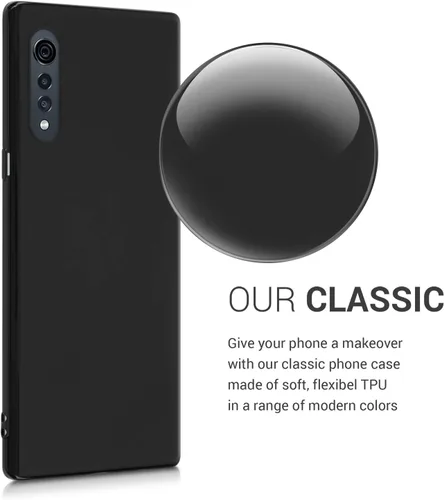 Miniatura 3 de kwmobile Funda compatible con LG Velvet Case - Funda protectora de silicona TPU suave y delgada - Negro mate