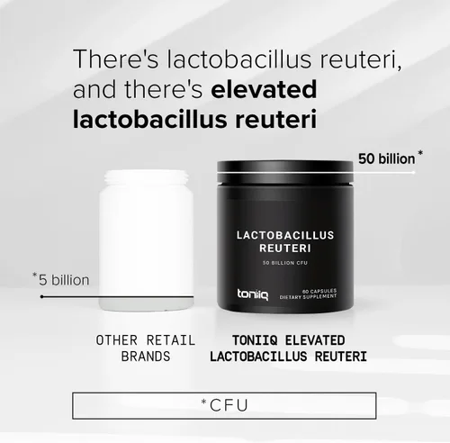 Miniatura 4 de Toniiq 50 mil millones de UFC Lactobacillus Reuteri probiótico 50 mg por porción - Probióticos L Reuteri - Probiótico Lactobacillus Reuteri