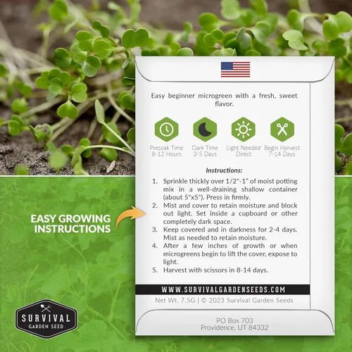 Miniatura 2 de 1 paquete de semillas de lechuga Microgreens para plantar y cultivar, microverduras de hoja verde aptas para principiantes, para interiores, cultiva