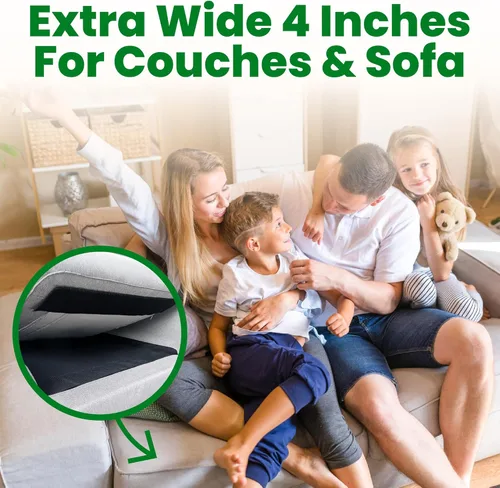 Miniatura 2 de ECOHomes Tiras de Servicio Pesado para cojines de sofá de 4 pulgadas x 20 pies evitan que los cojines de sofá se deslicen. Rollo de cinta adhesiva