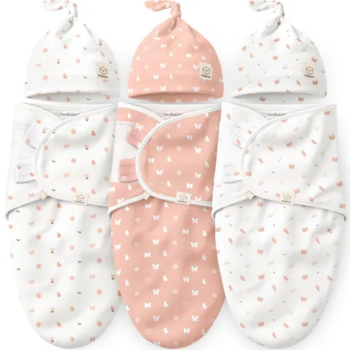 Miniatura 17 de KeaBabies Paquete de 3 mantas envolventes para recién nacidos, niñas, niños con gorros - Sacos de dormir suaves y orgánicos para bebés, juego