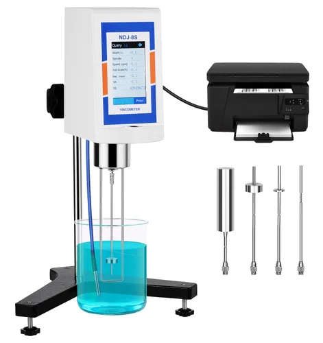 Miniatura 8 de Viscómetro rotatorio digital 10-6,000,000mPa.s Medidor de viscosidad de pantalla táctil ±1% Viscosímetros de laboratorio de precisión con salida