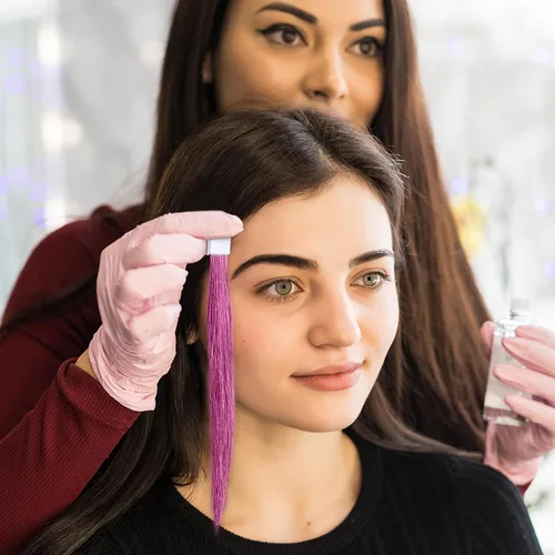 Miniatura 6 de Noverlife 30 muestras de cabello puro para prueba de color, cabello humano Remy real, kit de prueba de anillo de color de cabello negro, muestra
