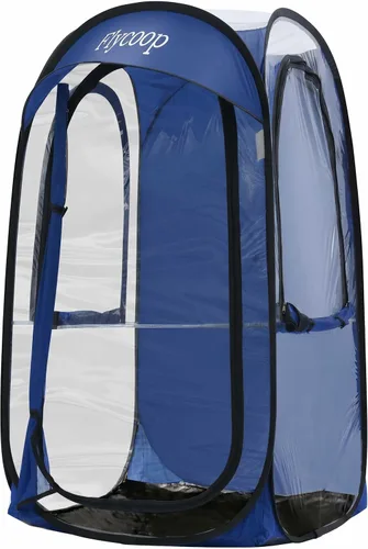 Sports Tent Pop Up Shelter: Flycoop 37" L x 37" W x 63" H Weather Sports Pod for 1 Person Shelter in Winter Portable Camping Tents Outdoor Cold Azul