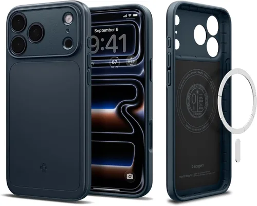 Miniatura 26 de Spigen Thin Fit MagFit Funda diseñada para iPhone 16 [Carcasa rígida] [Protección de grado militar] Compatible con MagSafe - Negro