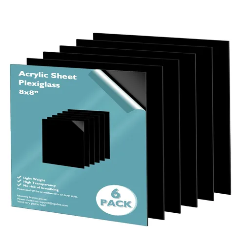 Miniatura 73 de Egofine Láminas de Plexiglás Láminas de Acrílico Paquete de 12 de 8.5x11'' 0.04 de Grosor Plástico Transparente Fundido Cristal Plexi Transparente