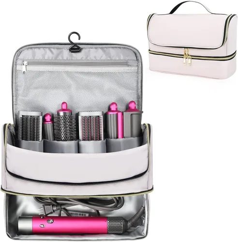 Funda de viaje de doble capa para Dyson Airwrap, funda de transporte de viaje Shark Flexstyle, bolsa de almacenamiento portátil impermeable para