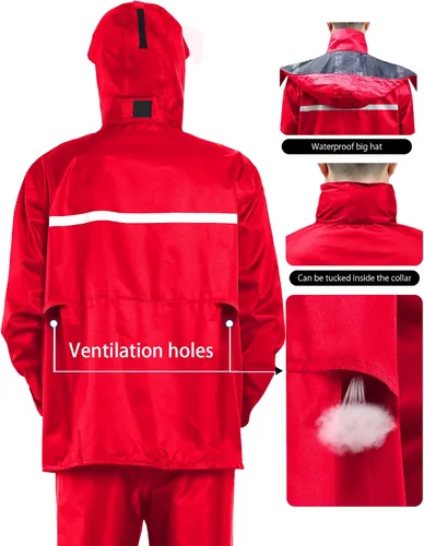 Miniatura 5 de iCreek Rain Suit Waterproof Jacket and Trouser Suit Raincoat for Men and Women Outdoor All-Sport Breathable Anti-storm