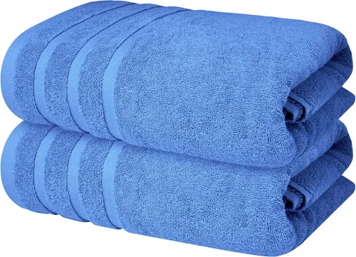 Miniatura 11 de Infinitee Xclusives Juego de 2 toallas de baño de lujo 100% algodón (27 x 54 pulgadas), suaves, absorbentes, de secado rápido, toallas perfectas