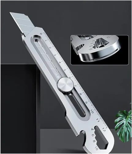 Miniatura 6 de Cuchillo multiusos de acero inoxidable 6 en 1, multiherramienta, resistente, impermeable, a prueba de óxido, resistente, grado militar, cortador