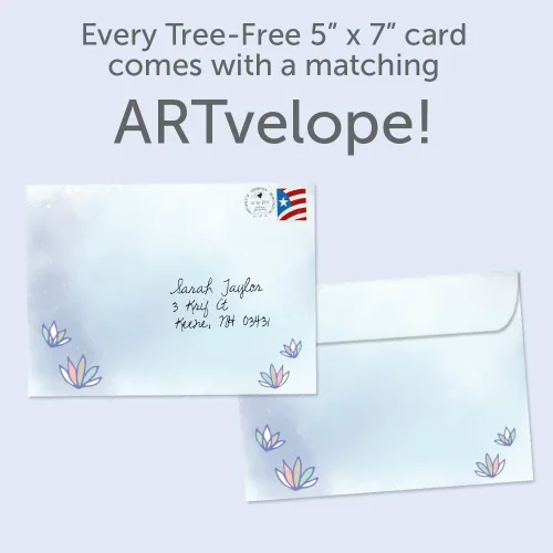 Miniatura 2 de Tree-Free Greetings - Tarjetas de felicitación del solsticio de invierno - Diseños artísticos - 1 tarjeta + sobres a juego - Fabricado en Estados