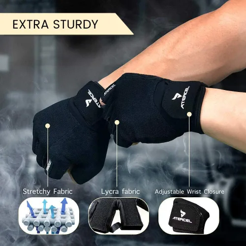 Miniatura 2 de ATERCEL Guantes de entrenamiento para hombres y mujeres, guantes de ejercicio para levantamiento de pesas, ciclismo, gimnasio, entrenamiento