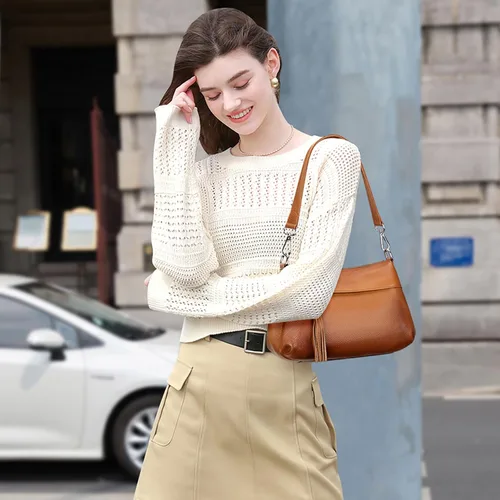 Miniatura 3 de Over Earth Bolsos de cuero para mujer, bolso de hombro pequeño Hobo para mujer
