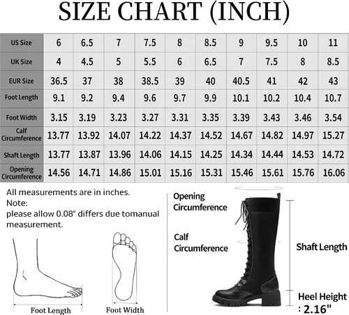 Miniatura 4 de Jeossy Botas altas hasta la rodilla para mujer 9603 Botas de tacón grueso con plataforma para mujer